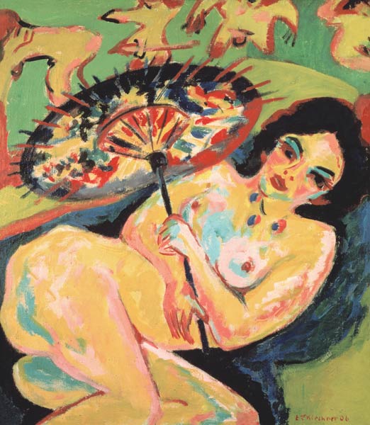 Girl under Jap. Parasol od Ernst Ludwig Kirchner