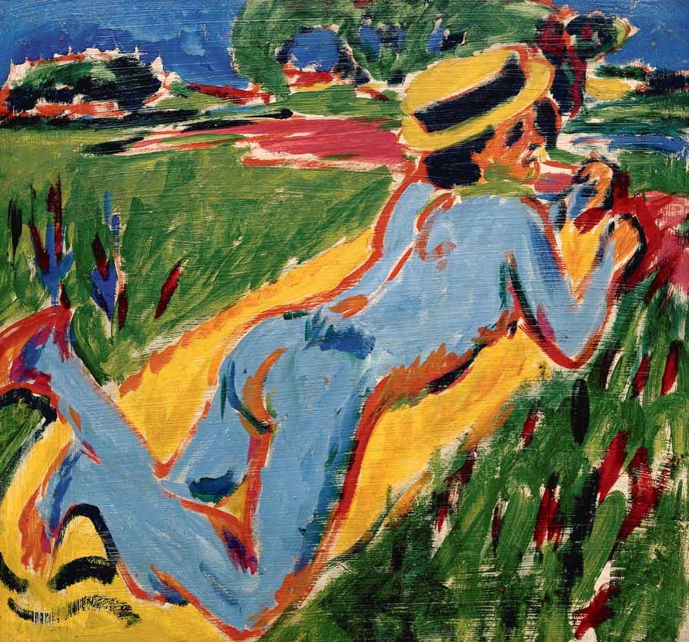 Recycling Blue Nude in a Straw Hat od Ernst Ludwig Kirchner