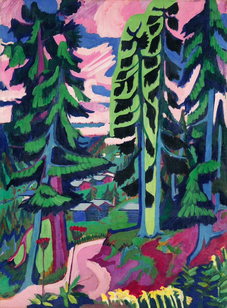 Wildboden (Bergwald, Sommerlicher Waldweg) od Ernst Ludwig Kirchner