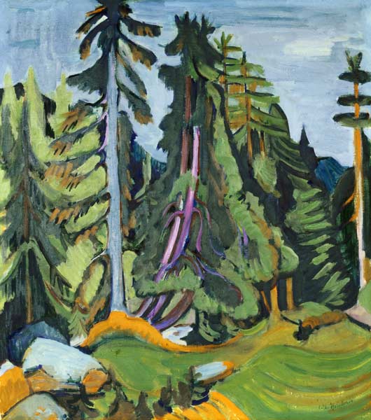 Mountain woods trees od Ernst Ludwig Kirchner