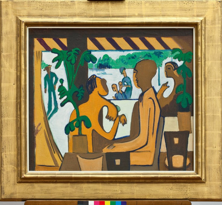Brown Figures in a Café od Ernst Ludwig Kirchner