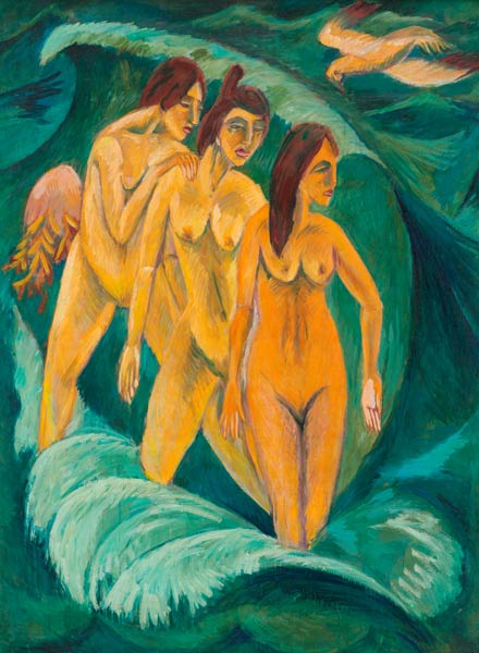Three bathers od Ernst Ludwig Kirchner