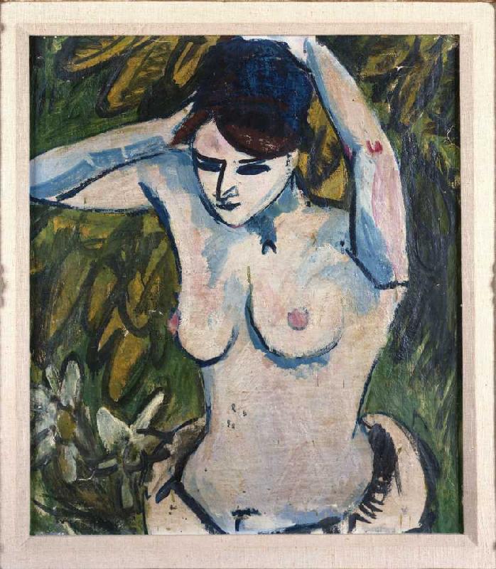 Halbakt mit erhobenen Armen od Ernst Ludwig Kirchner