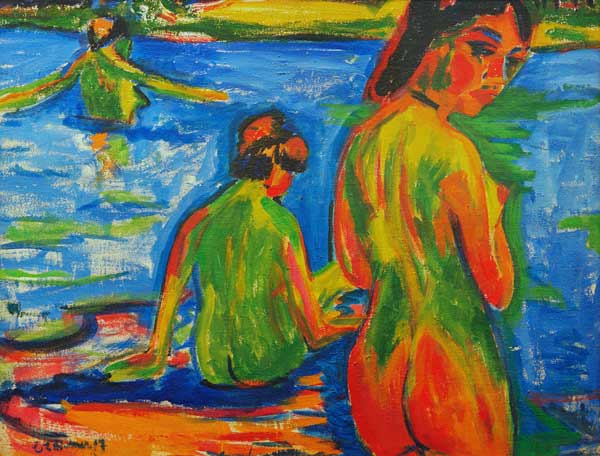 Girls bathing in the Sea od Ernst Ludwig Kirchner
