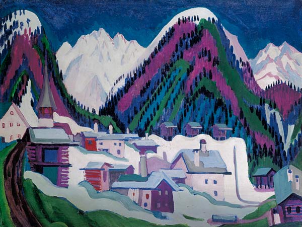 Village Monstein near Davos. od Ernst Ludwig Kirchner