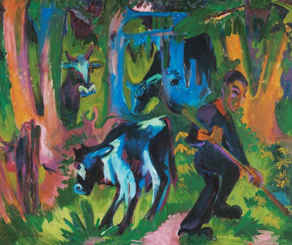 Cows in the woods. od Ernst Ludwig Kirchner