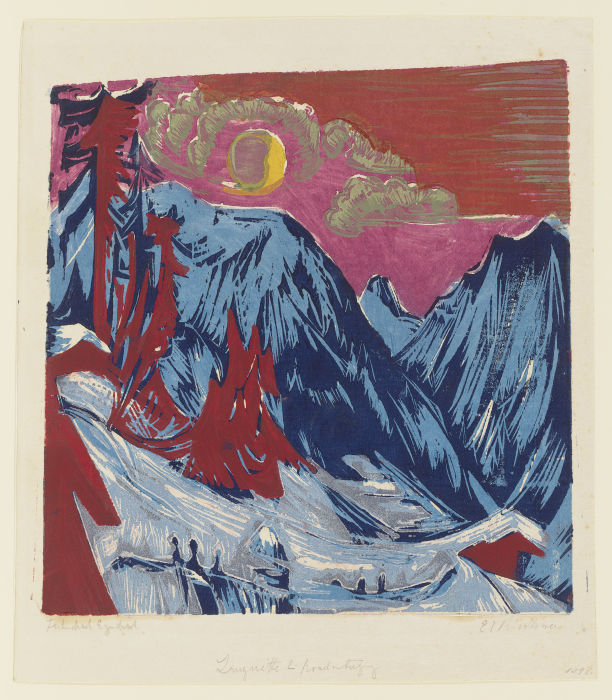 Längmatte bei Monduntergang od Ernst Ludwig Kirchner