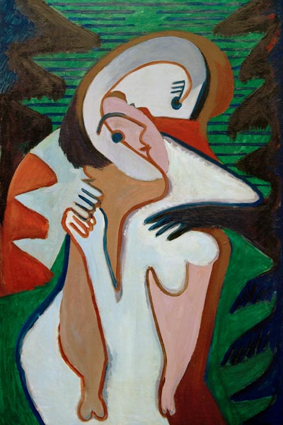 Milenci - Polibek od Ernst Ludwig Kirchner