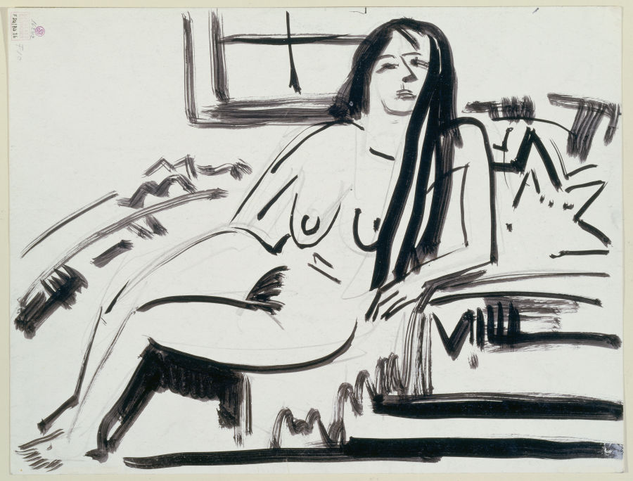 Lying nude od Ernst Ludwig Kirchner
