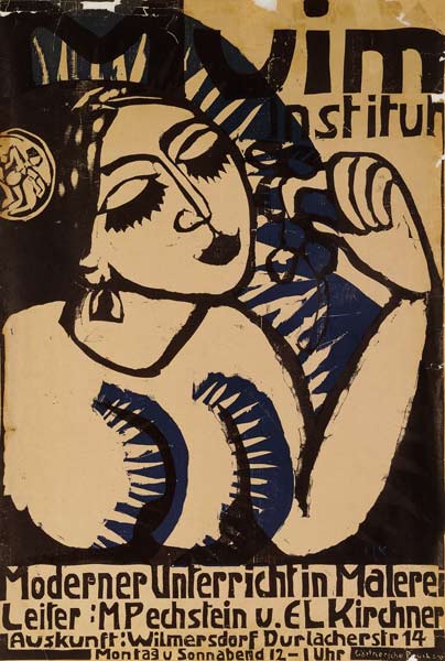 Plakat des Muim Instituts (Moderner Unterricht im Malen) od Ernst Ludwig Kirchner