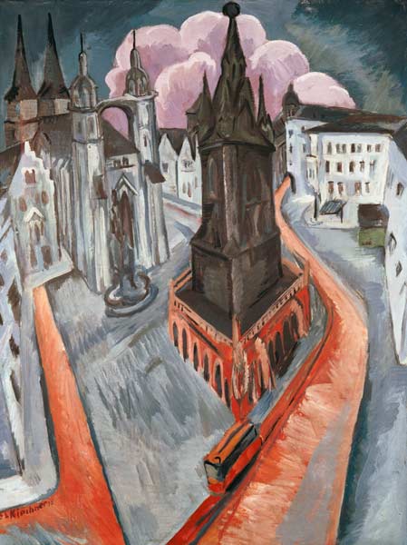 The Red Tower in Halle od Ernst Ludwig Kirchner