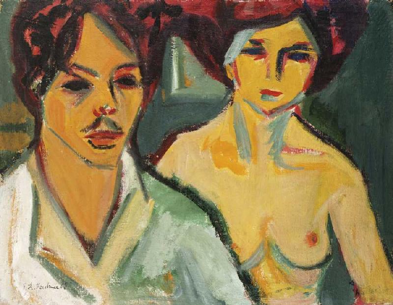 Selbstbildnis mit Modell od Ernst Ludwig Kirchner