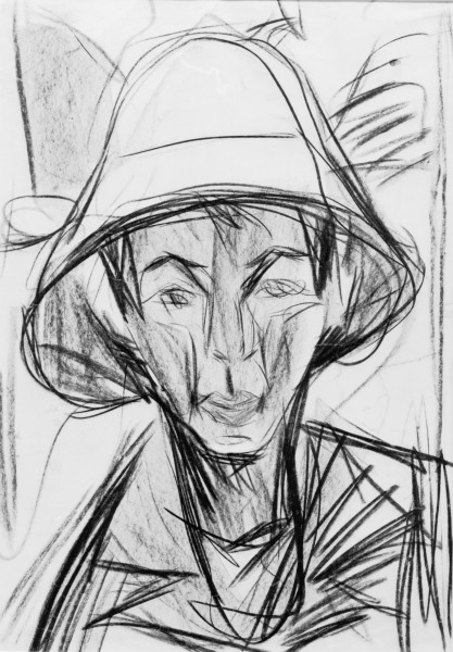 Self-Portr.w.Sheperds Hat od Ernst Ludwig Kirchner