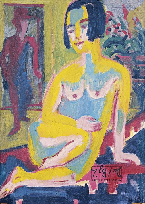 Seated Female Nude. Study od Ernst Ludwig Kirchner