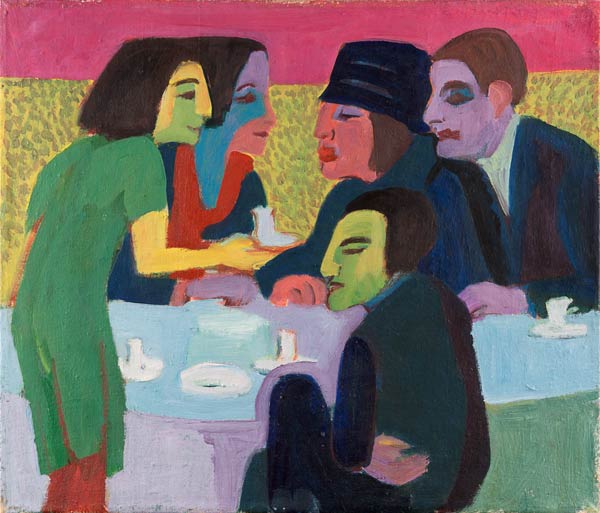 scéna z kavárny  od Ernst Ludwig Kirchner
