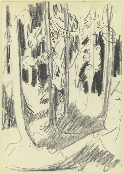 Fir forest od Ernst Ludwig Kirchner