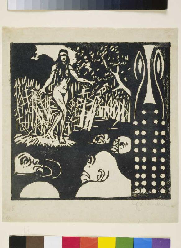 Versuchung (Aus: Zwei Menschen, Mann und Weib) od Ernst Ludwig Kirchner