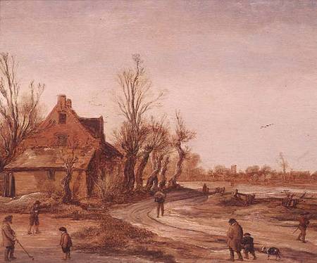 Winter Landscape od Esaias van de Velde