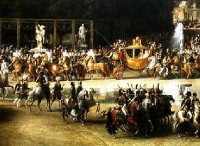 The Entry of Napoleon (1769-1821) and Marie-Louise (1791-1847) into the Tuileries Gardens on the Day