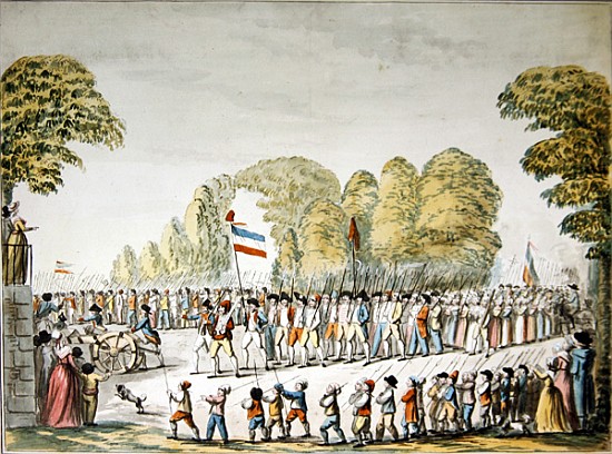 Revolutionary procession, c. 1789 od Etienne Bericourt