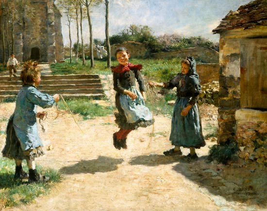 Skipping children od Etienne Dinet
