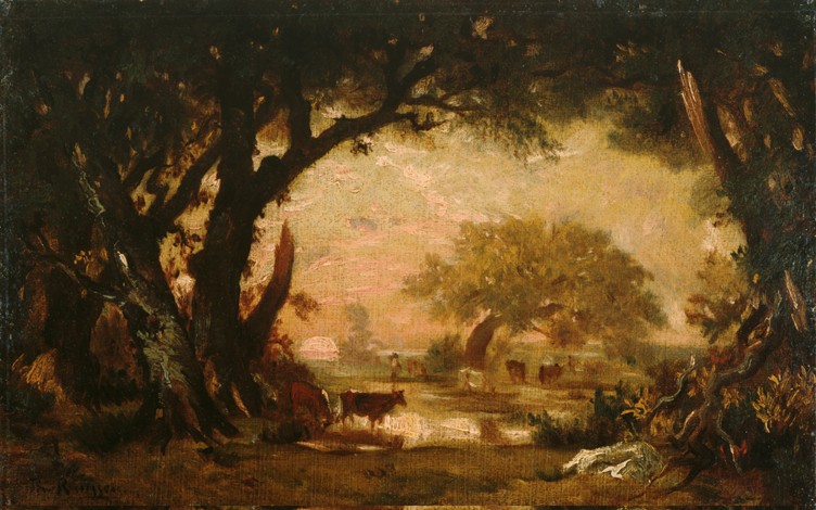 Clearing in the Woods of Fontainebleau od Etienne-Pierre Théodore Rousseau