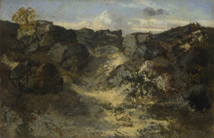 Rocky Landscape od Etienne-Pierre Théodore Rousseau