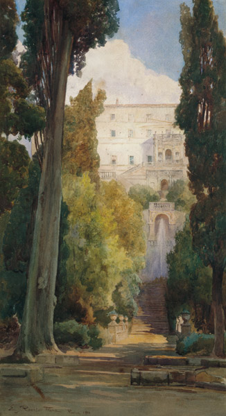 The Villa d'Este, Tivoli od Ettore Roesler Franz