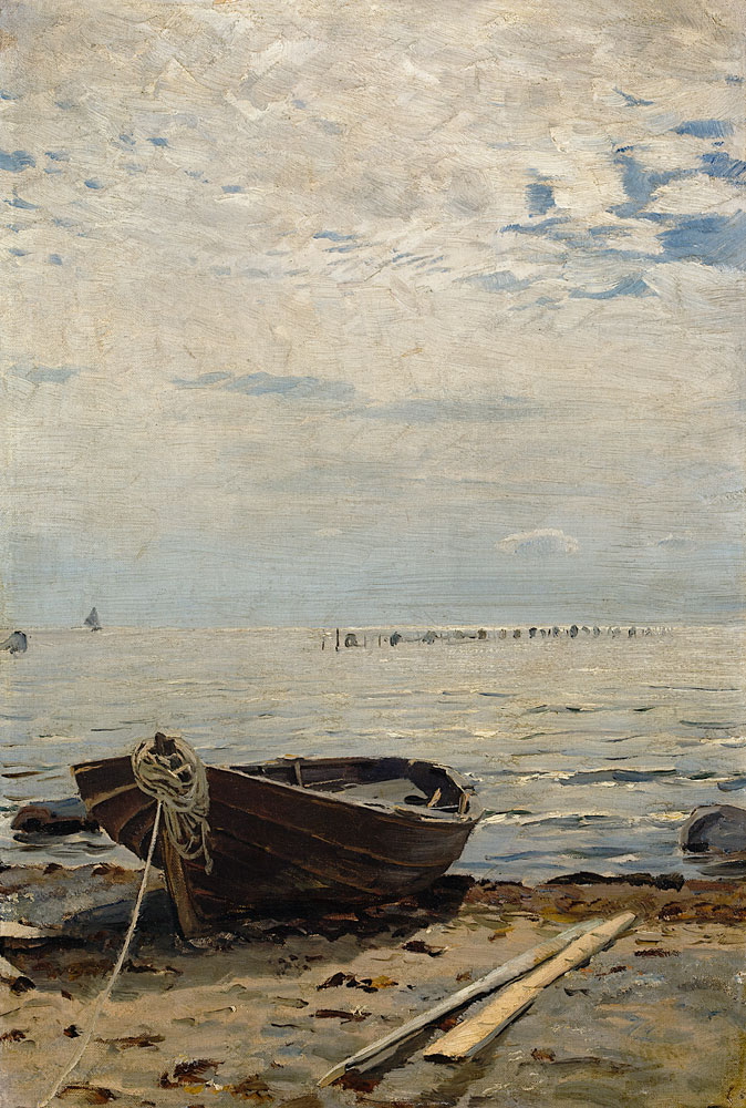 Boot am Strand. od Eugen Dücker