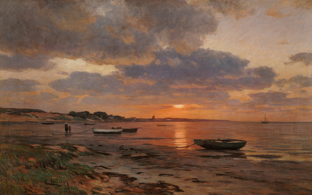 Sunset at the Baltic Sea od Eugen Dücker