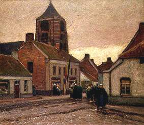Village in Flanders od Eugen Kampf