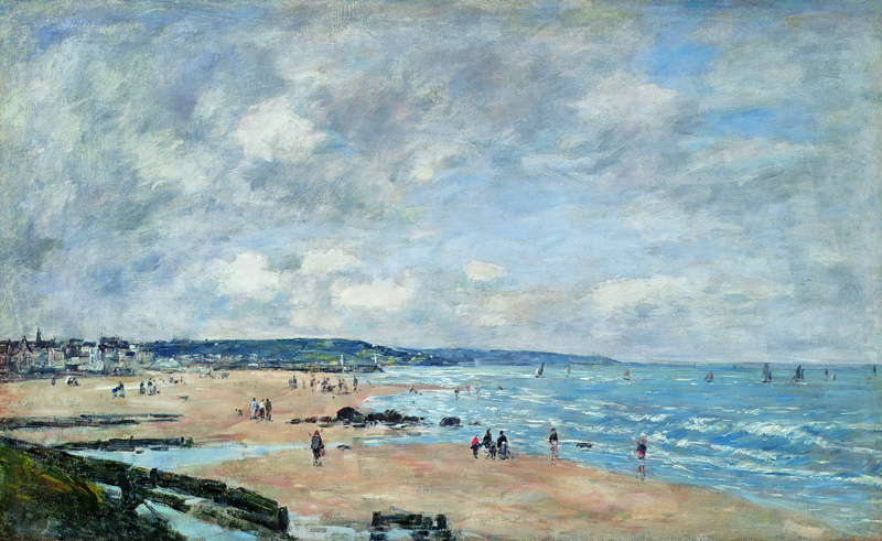 Beach at Trouville od Eugène Boudin