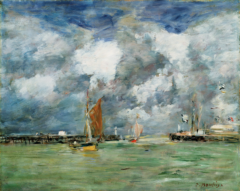 High Tide at Trouville od Eugène Boudin