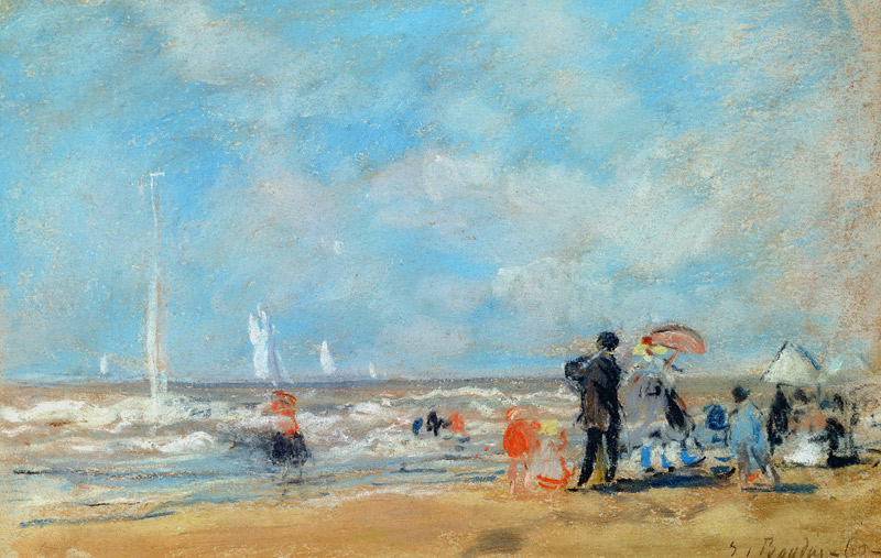 On the Beach od Eugène Boudin