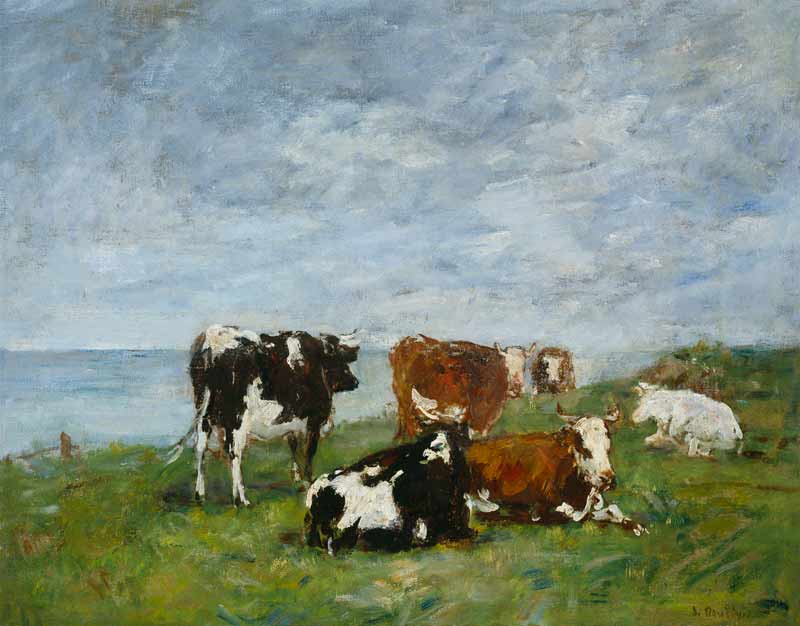 Pasture at the Seaside od Eugène Boudin