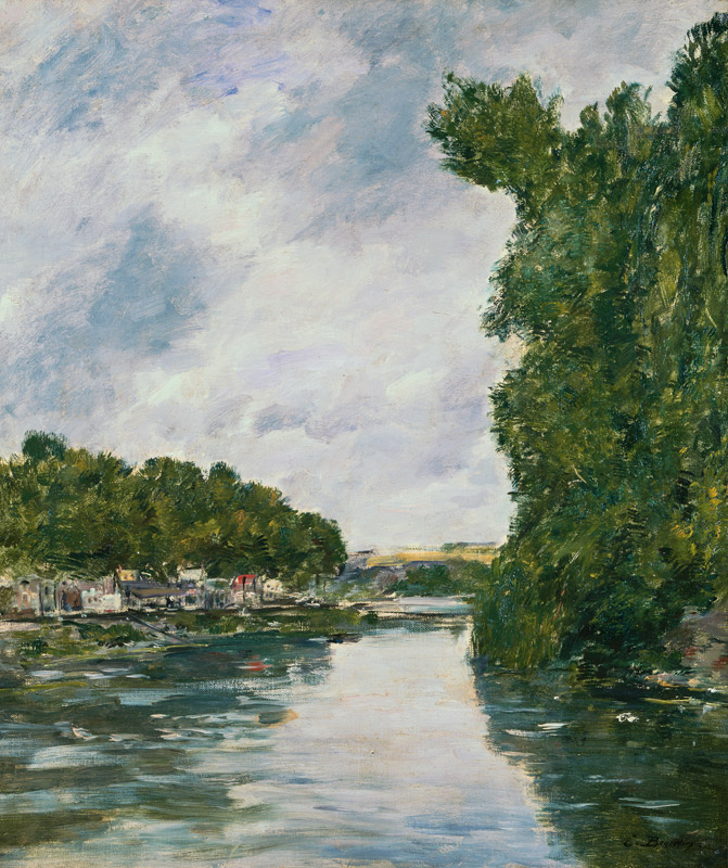 River near Abbeville od Eugène Boudin