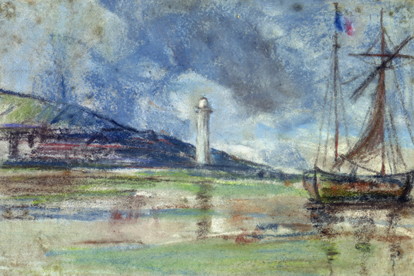 The Lighthouse at Honfleur od Eugène Boudin