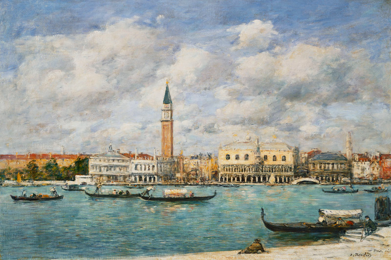 Venedig, Blick auf San Marco und den Campanile od Eugène Boudin