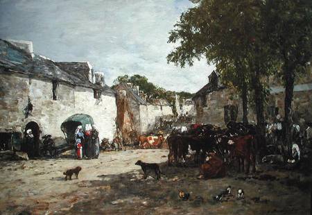 Animal Market at Daoulas od Eugène Boudin