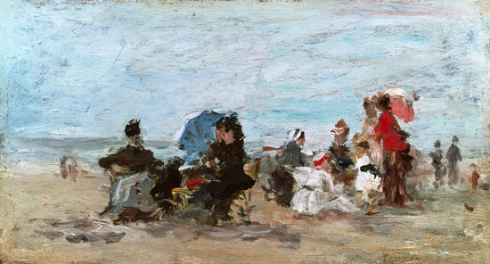 Beach near Deauville od Eugène Boudin