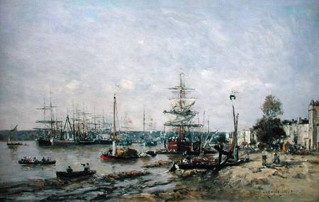 Bordeaux - Quay and Port od Eugène Boudin