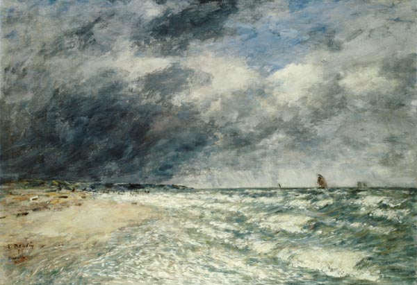 Gusty Weather over the Sea, Deauville od Eugène Boudin
