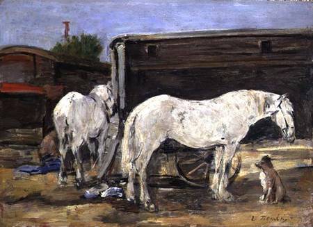 Gypsy Horses od Eugène Boudin