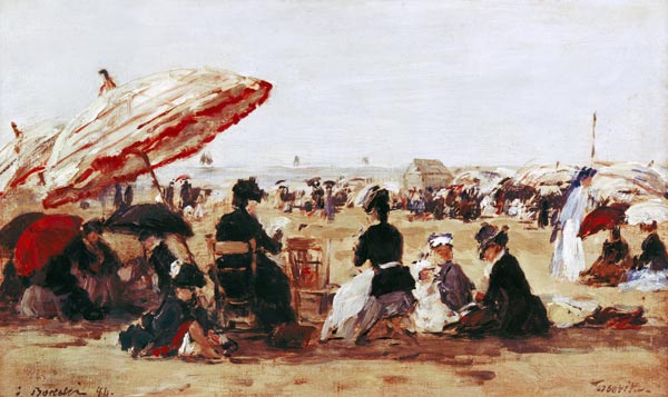 The Beach (La Plage) od Eugène Boudin