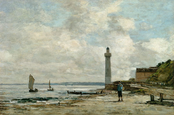 Lighthouse at Honfleur od Eugène Boudin