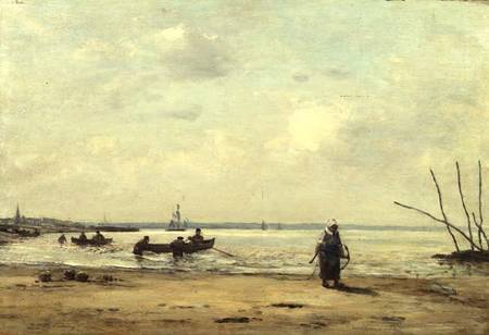 Low Tide Near Honfleur od Eugène Boudin