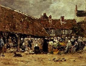 Market day in Trouville od Eugène Boudin