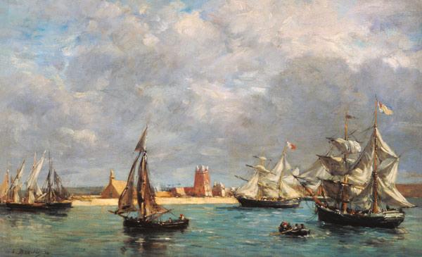E.Boudin / Port of Camaret / 1872
