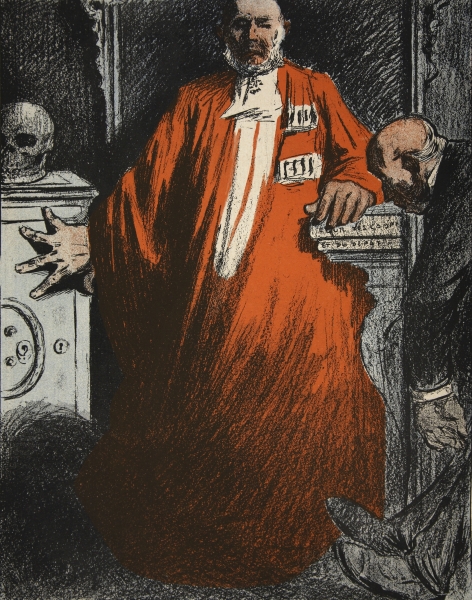 A judge in full garments, illustration from ''L''assiette au Beurre: Les Fonctionnaires'', 9th Augus od Eugene Cadel