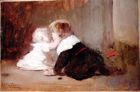 Children Playing, Leon and Marguerite od Eugène Carrière